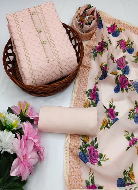 Rakhi 101 Fancy Designer Wear Wholesale Georgette Dress Material
